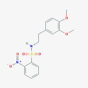 molecular formula C16H18N2O6S B3575825 N-[2-(3,4-DIMETHOXYPHENYL)ETHYL]-2-NITROBENZENE-1-SULFONAMIDE 