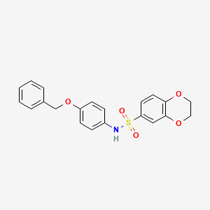molecular formula C21H19NO5S B3575862 N-[4-(benzyloxy)phenyl]-2,3-dihydro-1,4-benzodioxine-6-sulfonamide 