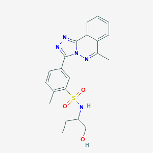 molecular formula C21H23N5O3S B357591 N-(1-HYDROXYBUTAN-2-YL)-2-METHYL-5-{6-METHYL-[1,2,4]TRIAZOLO[3,4-A]PHTHALAZIN-3-YL}BENZENE-1-SULFONAMIDE CAS No. 577698-06-7