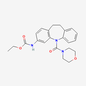 molecular formula C22H25N3O4 B3575968 ethyl N-[11-(morpholine-4-carbonyl)-5,6-dihydrobenzo[b][1]benzazepin-2-yl]carbamate 