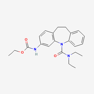 molecular formula C22H27N3O3 B3575980 ETHYL N-{5-[(DIETHYLAMINO)CARBONYL]-10,11-DIHYDRO-5H-DIBENZO[B,F]AZEPIN-3-YL}CARBAMATE 