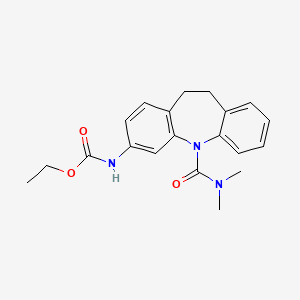 molecular formula C20H23N3O3 B3575982 ETHYL N-{5-[(DIMETHYLAMINO)CARBONYL]-10,11-DIHYDRO-5H-DIBENZO[B,F]AZEPIN-3-YL}CARBAMATE 