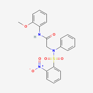 molecular formula C21H19N3O6S B3576006 N-(2-METHOXYPHENYL)-2-(N-PHENYL2-NITROBENZENESULFONAMIDO)ACETAMIDE 