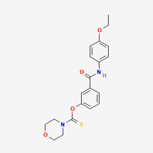 molecular formula C20H22N2O4S B3576056 O-[3-[(4-ethoxyphenyl)carbamoyl]phenyl] morpholine-4-carbothioate 