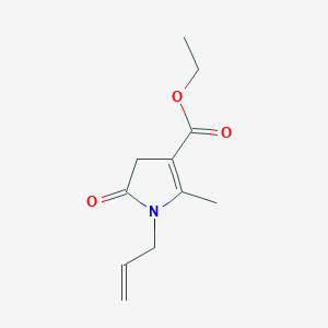 molecular formula C11H15NO3 B3576058 ethyl 1-allyl-2-methyl-5-oxo-4,5-dihydro-1H-pyrrole-3-carboxylate 