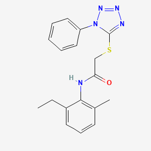 molecular formula C18H19N5OS B3576063 N-(2-ethyl-6-methylphenyl)-2-[(1-phenyl-1H-tetrazol-5-yl)sulfanyl]acetamide 