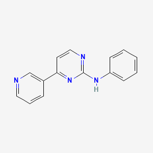 molecular formula C15H12N4 B3576128 N-phenyl-4-(3-pyridinyl)-2-pyrimidinamine 