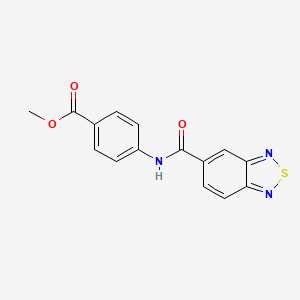 molecular formula C15H11N3O3S B3576130 methyl 4-[(2,1,3-benzothiadiazol-5-ylcarbonyl)amino]benzoate 