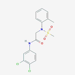 molecular formula C16H16Cl2N2O3S B3576172 N~1~-(3,4-dichlorophenyl)-N~2~-(2-methylphenyl)-N~2~-(methylsulfonyl)glycinamide 