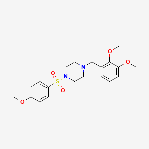 molecular formula C20H26N2O5S B3576216 1-(2,3-dimethoxybenzyl)-4-[(4-methoxyphenyl)sulfonyl]piperazine 