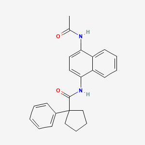molecular formula C24H24N2O2 B3576336 N-[4-(acetylamino)-1-naphthyl]-1-phenylcyclopentanecarboxamide 