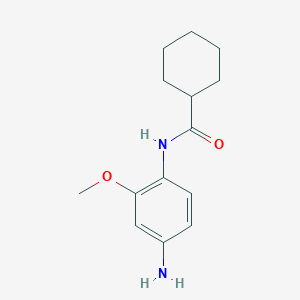 molecular formula C14H20N2O2 B3576476 N-(4-amino-2-methoxyphenyl)cyclohexanecarboxamide CAS No. 436091-36-0
