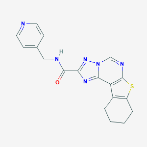 molecular formula C18H16N6OS B357661 N-(4-pyridinylmethyl)-8,9,10,11-tetrahydro[1]benzothieno[3,2-e][1,2,4]triazolo[1,5-c]pyrimidine-2-carboxamide CAS No. 899394-87-7