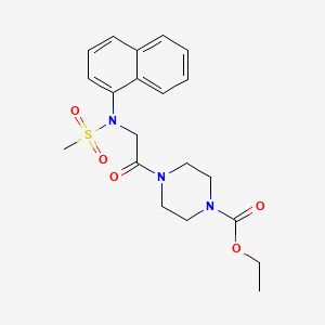 molecular formula C20H25N3O5S B3576628 ethyl 4-[N-(methylsulfonyl)-N-1-naphthylglycyl]-1-piperazinecarboxylate 