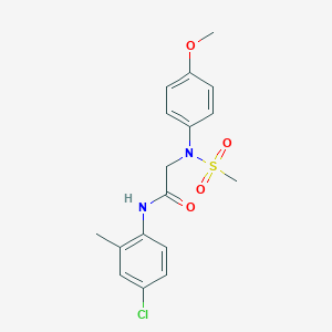 molecular formula C17H19ClN2O4S B3576661 N~1~-(4-chloro-2-methylphenyl)-N~2~-(4-methoxyphenyl)-N~2~-(methylsulfonyl)glycinamide 