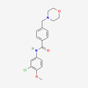 molecular formula C19H21ClN2O3 B3576729 N-(3-chloro-4-methoxyphenyl)-4-(4-morpholinylmethyl)benzamide 