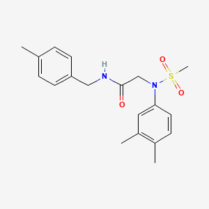molecular formula C19H24N2O3S B3576733 N~2~-(3,4-dimethylphenyl)-N~1~-(4-methylbenzyl)-N~2~-(methylsulfonyl)glycinamide 