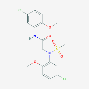 molecular formula C17H18Cl2N2O5S B3576808 N~1~,N~2~-bis(5-chloro-2-methoxyphenyl)-N~2~-(methylsulfonyl)glycinamide 
