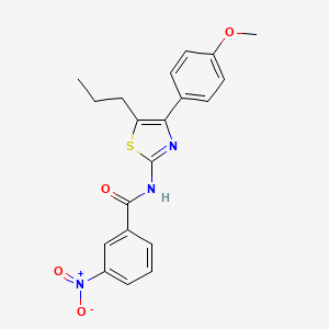 molecular formula C20H19N3O4S B3576880 N-[4-(4-methoxyphenyl)-5-propyl-1,3-thiazol-2-yl]-3-nitrobenzamide 