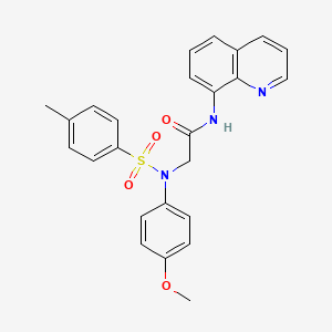 molecular formula C25H23N3O4S B3577000 N~2~-(4-methoxyphenyl)-N~2~-[(4-methylphenyl)sulfonyl]-N-quinolin-8-ylglycinamide 