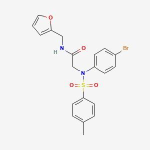 molecular formula C20H19BrN2O4S B3577031 N~2~-(4-bromophenyl)-N~1~-(2-furylmethyl)-N~2~-[(4-methylphenyl)sulfonyl]glycinamide 