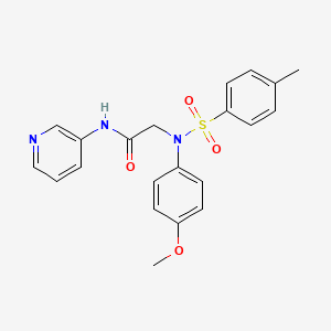molecular formula C21H21N3O4S B3577075 N~2~-(4-methoxyphenyl)-N~2~-[(4-methylphenyl)sulfonyl]-N~1~-3-pyridinylglycinamide 