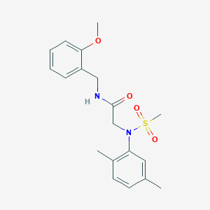 molecular formula C19H24N2O4S B3577234 N~2~-(2,5-dimethylphenyl)-N~1~-(2-methoxybenzyl)-N~2~-(methylsulfonyl)glycinamide 