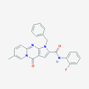 1-benzyl-N-(2-fluorophenyl)-7-methyl-4-oxo-1,4-dihydropyrido[1,2-a]pyrrolo[2,3-d]pyrimidine-2-carboxamide