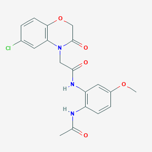 N-[2-(acetylamino)-5-methoxyphenyl]-2-(6-chloro-3-oxo-2,3-dihydro-4H-1,4-benzoxazin-4-yl)acetamide