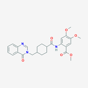 Methyl 4,5-dimethoxy-2-[[4-[(4-oxoquinazolin-3-yl)methyl]cyclohexanecarbonyl]amino]benzoate