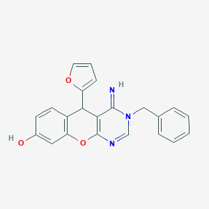 3-benzyl-5-(2-furyl)-4-imino-3,5-dihydro-4H-chromeno[2,3-d]pyrimidin-8-ol