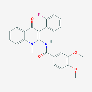 N-[3-(2-fluorophenyl)-1-methyl-4-oxoquinolin-2-yl]-3,4-dimethoxybenzamide