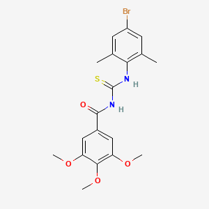 molecular formula C19H21BrN2O4S B3577462 N-[(4-bromo-2,6-dimethylphenyl)carbamothioyl]-3,4,5-trimethoxybenzamide CAS No. 6388-81-4
