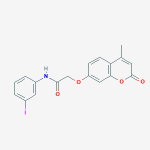 molecular formula C18H14INO4 B357755 N-(3-iodophenyl)-2-[(4-methyl-2-oxo-2H-chromen-7-yl)oxy]acetamide CAS No. 849901-88-8