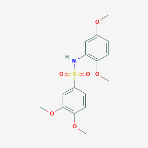 molecular formula C16H19NO6S B3577800 N-(2,5-DIMETHOXYPHENYL)-3,4-DIMETHOXYBENZENE-1-SULFONAMIDE 