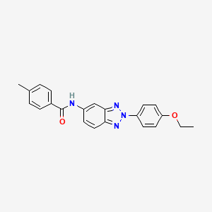 molecular formula C22H20N4O2 B3577862 N-[2-(4-ethoxyphenyl)-2H-1,2,3-benzotriazol-5-yl]-4-methylbenzamide 
