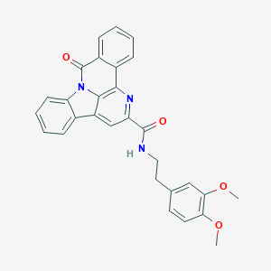 molecular formula C29H23N3O4 B357788 N-[2-(3,4-dimethoxyphenyl)ethyl]-9-oxo-9H-benzo[c]indolo[3,2,1-ij][1,5]naphthyridine-2-carboxamide CAS No. 904505-02-8