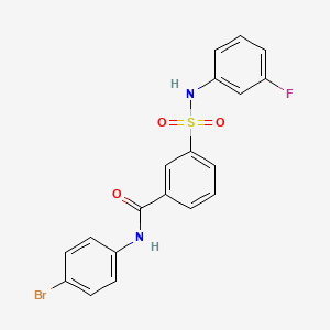 molecular formula C19H14BrFN2O3S B3578071 N-(4-bromophenyl)-3-{[(3-fluorophenyl)amino]sulfonyl}benzamide 