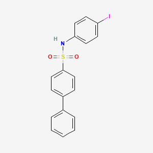 molecular formula C18H14INO2S B3578097 N-(4-iodophenyl)-4-phenylbenzenesulfonamide 