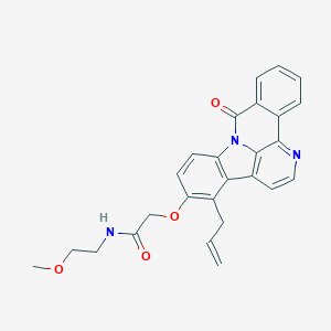 2-[(4-allyl-9-oxo-9H-benzo[c]indolo[3,2,1-ij][1,5]naphthyridin-5-yl)oxy]-N-(2-methoxyethyl)acetamide