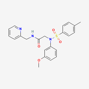 molecular formula C22H23N3O4S B3578291 N~2~-(3-methoxyphenyl)-N~2~-[(4-methylphenyl)sulfonyl]-N~1~-(2-pyridinylmethyl)glycinamide 
