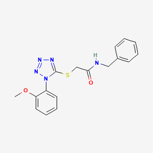 molecular formula C17H17N5O2S B3578390 N-benzyl-2-{[1-(2-methoxyphenyl)-1H-tetrazol-5-yl]thio}acetamide 
