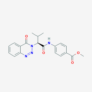 molecular formula C20H20N4O4 B357872 methyl 4-[[(2S)-3-methyl-2-(4-oxo-1,2,3-benzotriazin-3-yl)butanoyl]amino]benzoate CAS No. 1173685-89-6