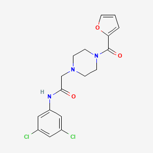 molecular formula C17H17Cl2N3O3 B3578781 N-(3,5-dichlorophenyl)-2-[4-(furan-2-ylcarbonyl)piperazin-1-yl]acetamide 