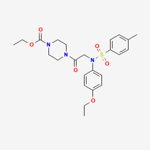molecular formula C24H31N3O6S B3578916 ethyl 4-{N-(4-ethoxyphenyl)-N-[(4-methylphenyl)sulfonyl]glycyl}-1-piperazinecarboxylate 