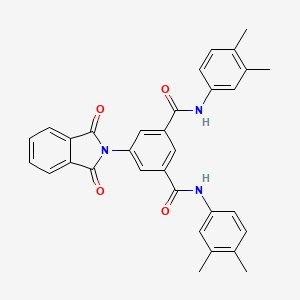 molecular formula C32H27N3O4 B3578989 N,N'-bis(3,4-dimethylphenyl)-5-(1,3-dioxo-1,3-dihydro-2H-isoindol-2-yl)isophthalamide 
