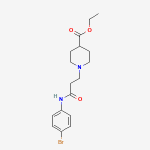 molecular formula C17H23BrN2O3 B3579064 ethyl 1-[3-(4-bromoanilino)-3-oxopropyl]-4-piperidinecarboxylate 