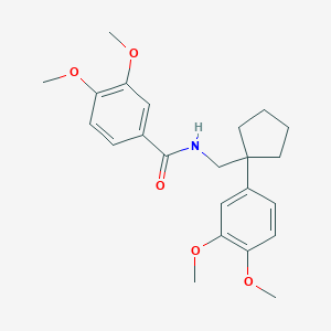 molecular formula C23H29NO5 B3579076 N-{[1-(3,4-dimethoxyphenyl)cyclopentyl]methyl}-3,4-dimethoxybenzamide 