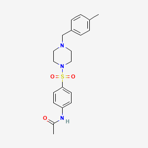 molecular formula C20H25N3O3S B3579188 N~1~-(4-{[4-(4-METHYLBENZYL)PIPERAZINO]SULFONYL}PHENYL)ACETAMIDE 