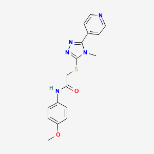 molecular formula C17H17N5O2S B3579202 N-(4-methoxyphenyl)-2-{[4-methyl-5-(pyridin-4-yl)-4H-1,2,4-triazol-3-yl]sulfanyl}acetamide 